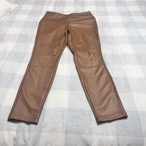 A New Day High Waisted Faux Leather Leggings - A New Day (Size S) Brown